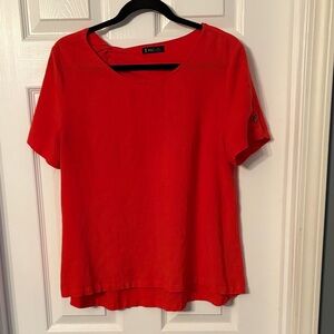 Zara Vibrant Red Short Sleeve Tee